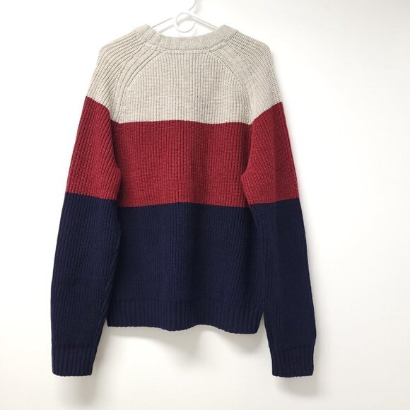 LANDS'END Mens Pullover Long Sleeve Sweater Crew Neck Cable Knit Size L 42-44 - Picture 2 of 6